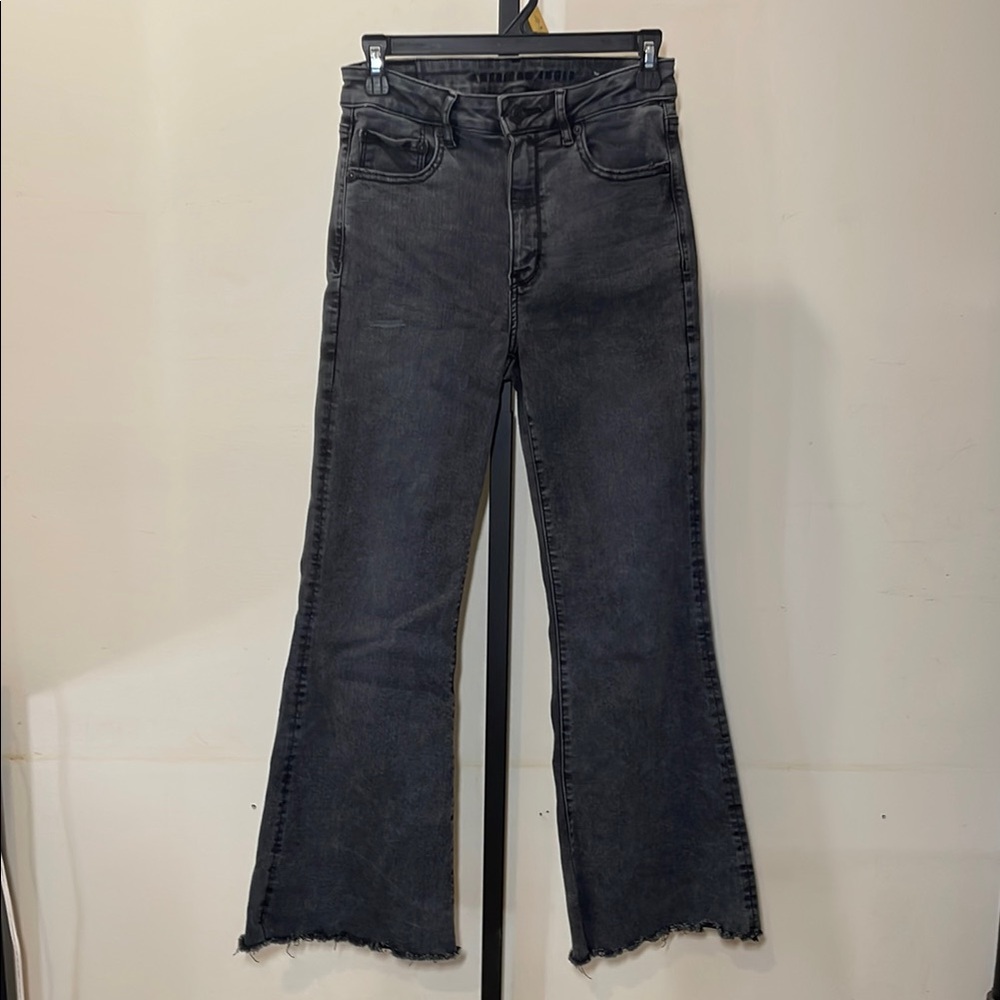 American Eagle Outfitters Dark Gray Flare Jeans